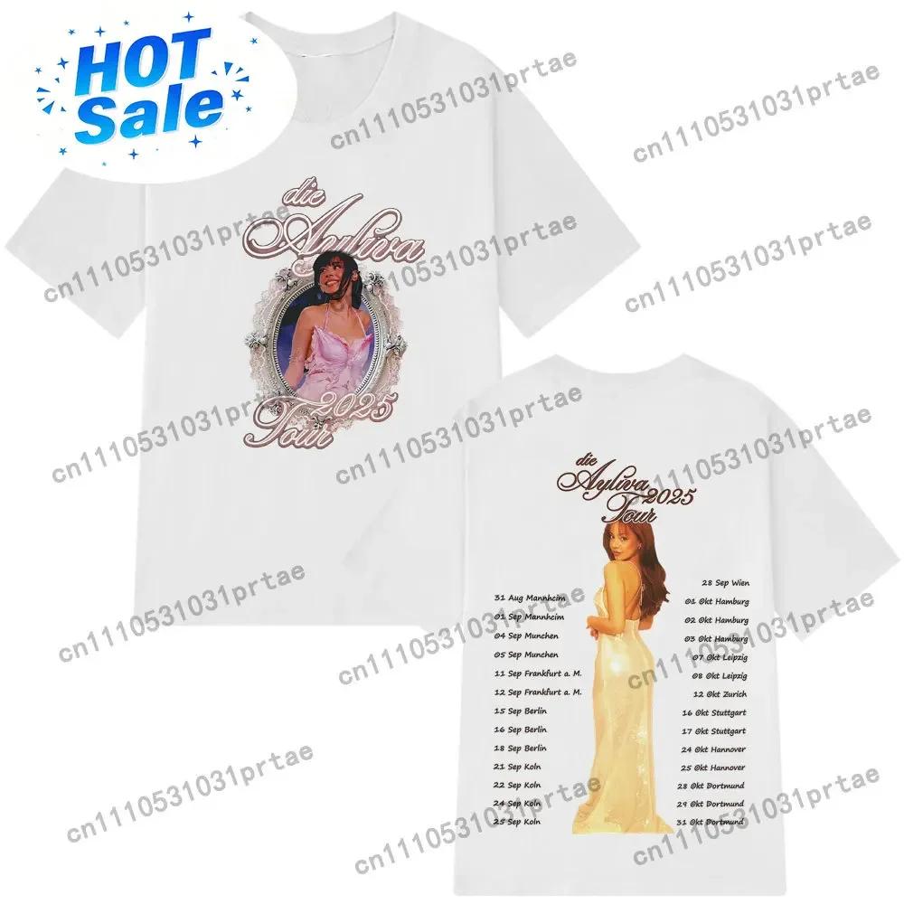 Die Ayliva Tour Hot Sale 2025 T Shirt Summer Short Sleeve Tshirts Unisex Wounisex Streetwear Top Casual Aesthetic Harajuku Tshirts