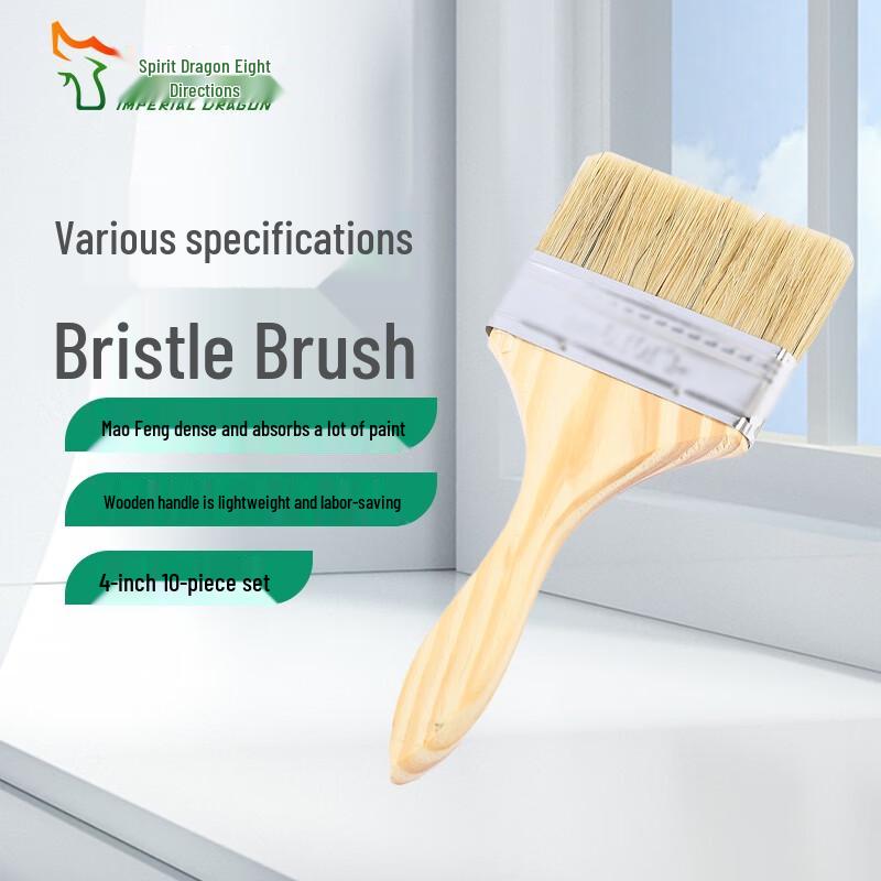Multi-purpose Wooden Handle Hog Bristle Brush Set