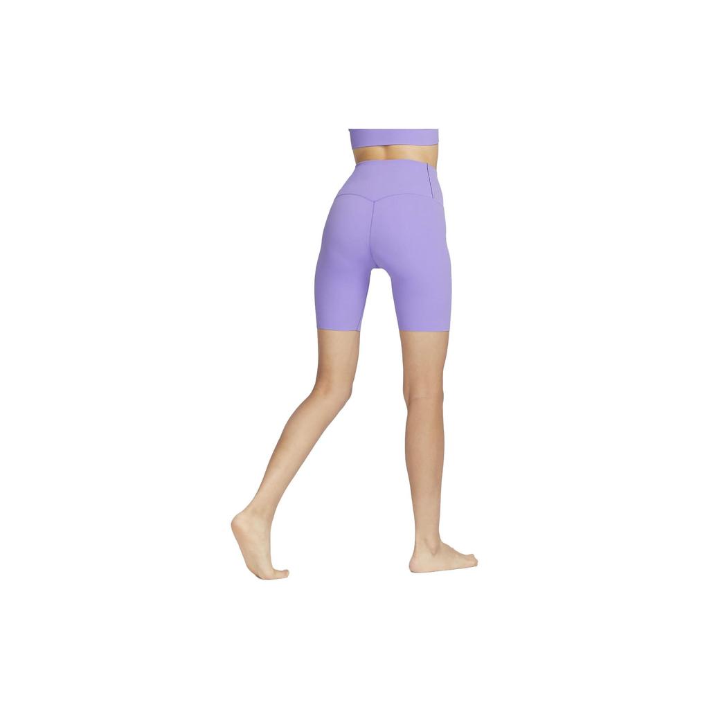 Nike Zenvy Air Series Solid Color Logo Fitness Shorts Women shorts Space-Purple DQ6004-567