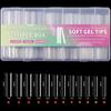 504x Clear Nail Tips for Acrylic Nails Extra Long Full Cover Tips Ballerinas False Nails Soft Gels Tips Nail Supplies