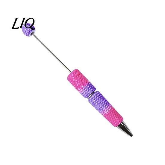 Novelty Rainbow Pens DIY Beadable Pen, Colorful Fancy Beaded Crafting Ballpoint Smooth Flow Gift for Students, Party Favors, Creative Office Supplies