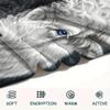 1PC Bicolor Animal Portraits Print FlAannel Blanket, High Quality Comfortable for All Seasons, Home Decor, Warmth and Comfort