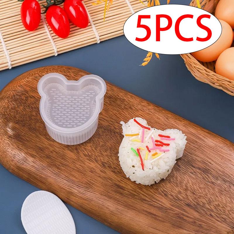 Triangular Onigiri Maker Non-stick Plastic Sushi Mold Box DIY Onigiri Press Kitchen Tool with Lid for Home Restaurant Hotel