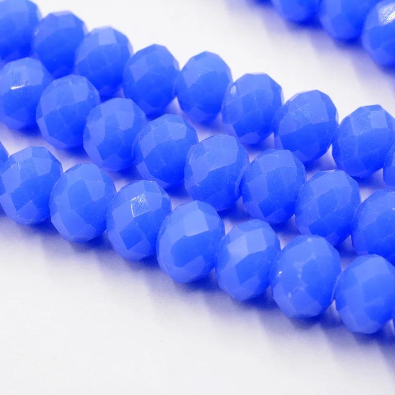 Dark Blue Multicolor 4/6mm 145pcs Rondelle Austria Faceted Crystal Glass Beads Loose Spacer Round Beads for DIY Jewelry Making