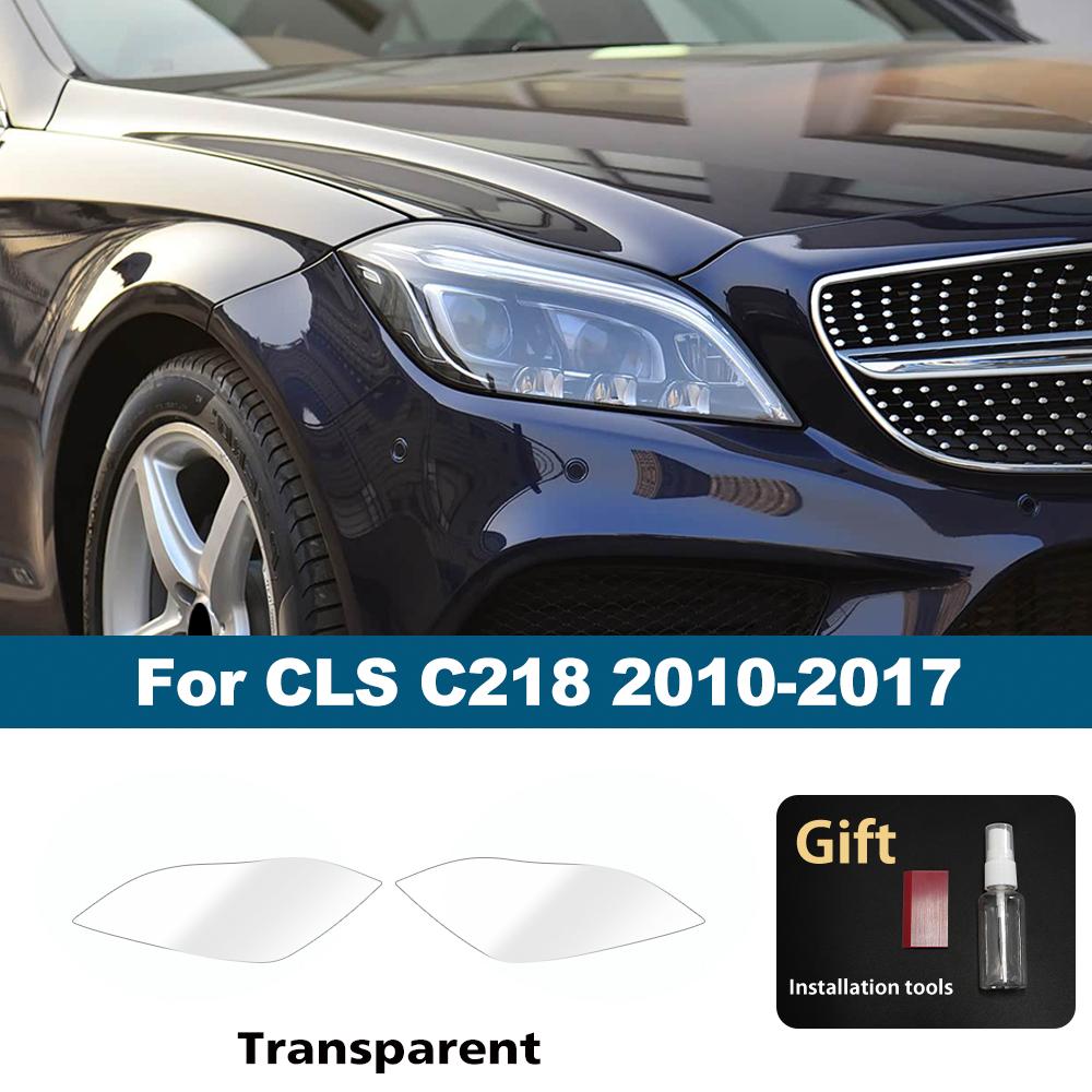 

For Mercedes Benz CLA/CLE/CLS TPU Car Headlight Protective Film Smoke Black Gloss Pre-Cut PPF Anti-Scratch Vinyl Wrap Cover Kit For CLS 10-17 CLR