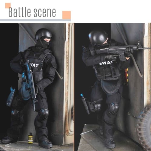 RICHAIR 1:6 Scale Special Forces SWAT Fully Armed Action Figure with 30 Points of Articulation, 30cm in Height, Fully Articulated PVC Figure