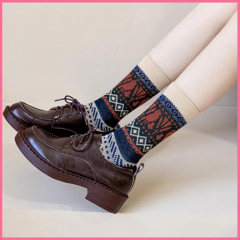 Winter Coral Fleece Cartoon Calf Socks Thickened Long Tube Warm Knee Floor Socks