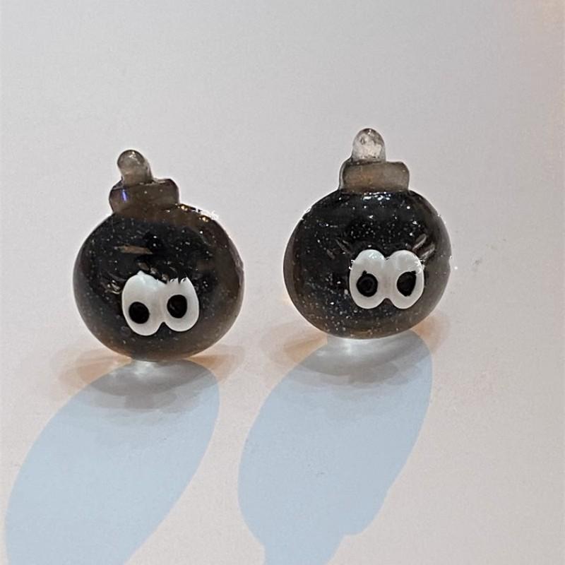 

S dopamine candy color jelly stud earrings female cute transparent sequins stars clouds big eyes earrings earrings