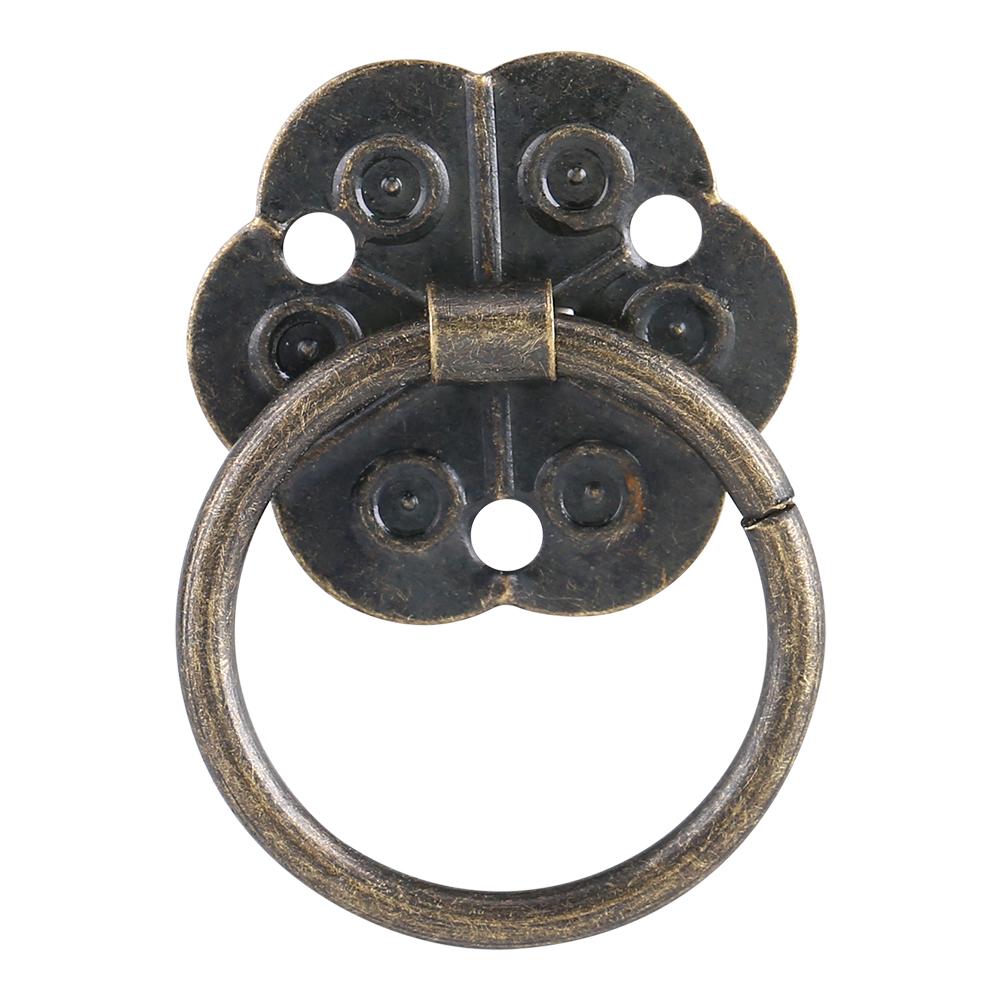 20Pcs Iron Furniture Handle Drawer Cabinet Desk Door Ring Pull Hardware Home Decor 2x2cm