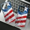 Independence Day USA Flag Case for iPhone 17 16 15 14 Plus 13 12 11 Pro Max Glitter & Vintage TPU Fashion Cover