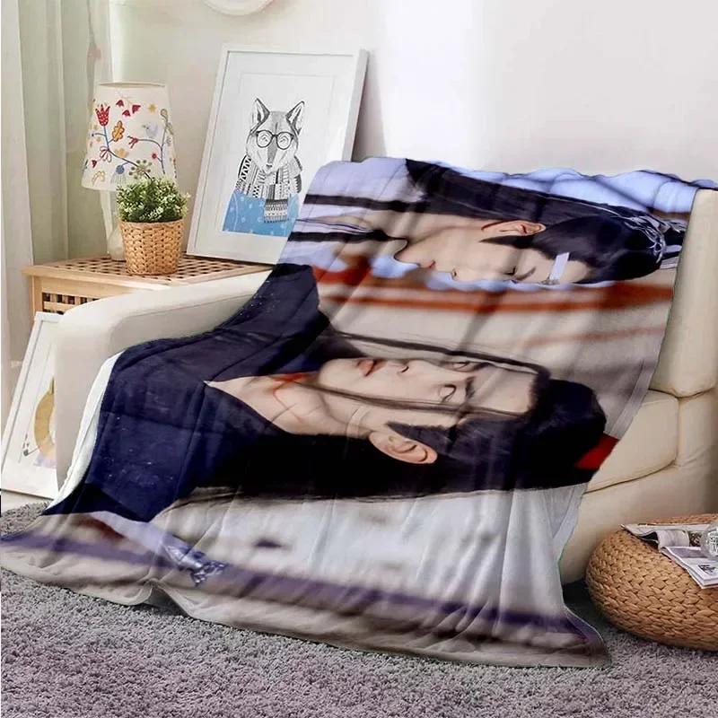 The Untamed ChenQingLing Throw Blanket Print Warm Flannel XiaoZhan WangYibo Mo Dao Zu Shi Blankets for Fans Sofa Bed blankets