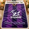 Flanelinis pledasMelbourne Storm Individualus vardas Tekstas Personalizuotas Minkštas Šiltas Pledas Namų Dekoras Dovana