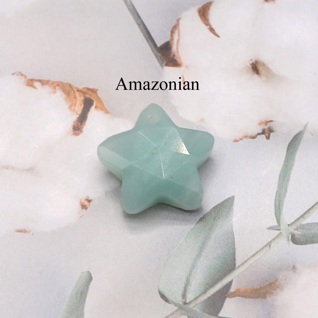 1 Stück, Boho-Reiki-Heilkristall-Anhänger, Pentagramm-Naturstein, Amethyst-Edelstein-Anhänger zur Schmuckherstellung, Zubehör, DIY-Weihnachtsgeschenke, 15 x 15 mm