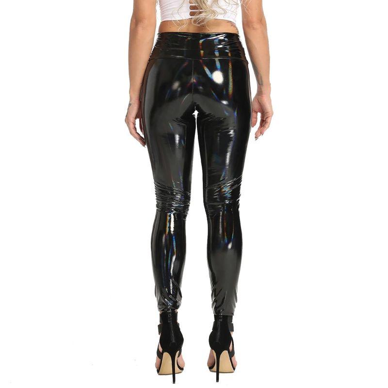 High Waisted Skinny Leather Pants for Women High Waist Tight Leather Pants