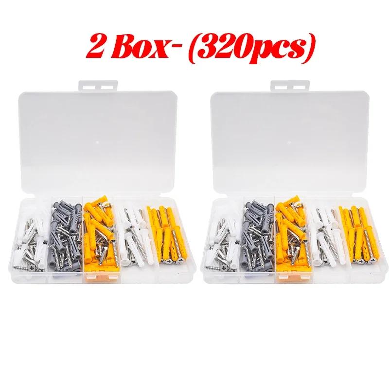Plastic Shell Self-Tapping Screws Cross Tips Stainless Steel Expansion Screw Wall Anchor Drilling Plug Bolt Pipe Column Fastener