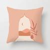 45x45cm New Geometric Abstract Flower Leaf Cushion Cover Desert Sunrise Cactus Pillow  Living Room Sofa Car Home Decoration