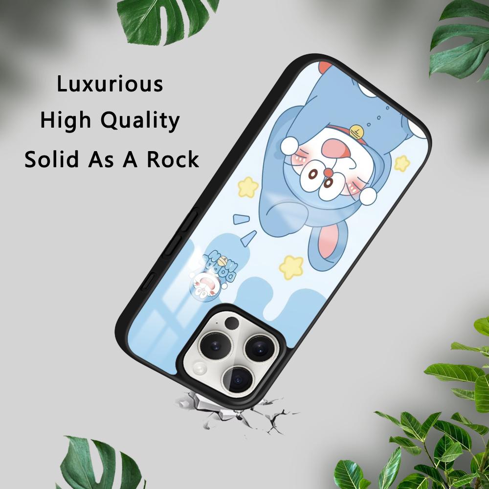 Cartoon D-Doraemon Cute Couple Phone Case For iPhone 16 15 14 13 12 11 Pro Xs Max Mini Plus Celulares Hard Funda