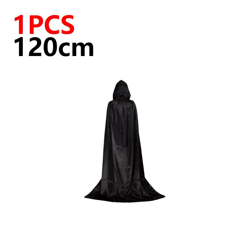 90-150cm Halloween Hooded Cloak Cape Halloween Christmas Cosplay Costume Devil Witch Vampire Cloak Halloween Costumes Party Cape