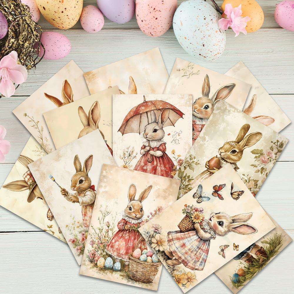 32pcs, Vintage Easter Postcard/country Rustic/indoor Bedroom Decoration/wall Sticker/congratulations Message Card/mailing