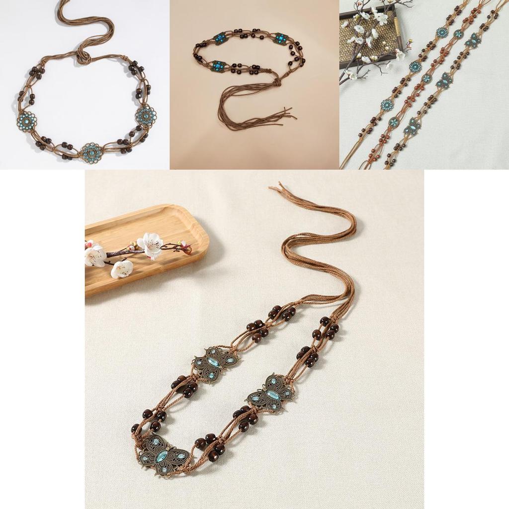 Catena Vita Bohemienne da Donna con Tessuto Intrecciato per Accessori Moda Casual Estivi
