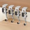 360° Rotatable Desk Side Hooks 4pcs Steel Detachable Non-Damaging Hook for Office Dormitory Table Storage