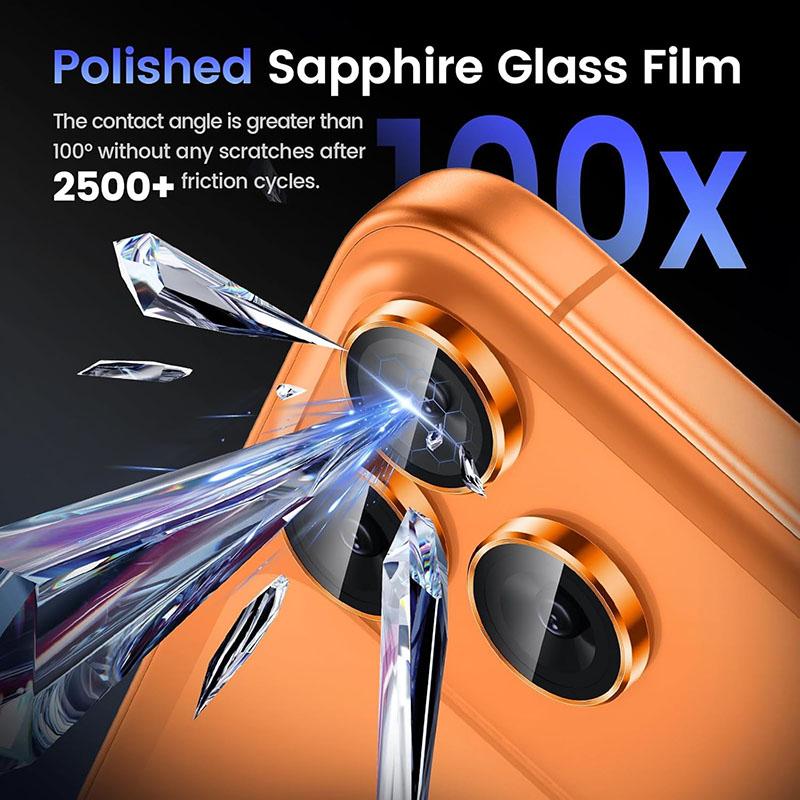 Protetor de Câmera de Metal e Vidro para IPhone 17Pro Max Air 16 15 14 17 Pro 17 ProMax 16 Plus Lente Capa de Anel de Vidro Temperado para IPhone17 Pro Max Capa de Lente