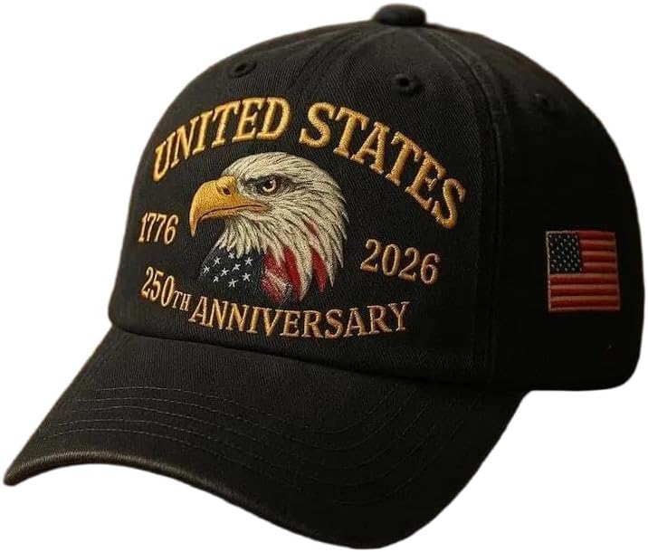 250Th Anniversary Usa Hat Eagle 250 Year American Anniversary Baseball Cap Embroidery Veterans Hat