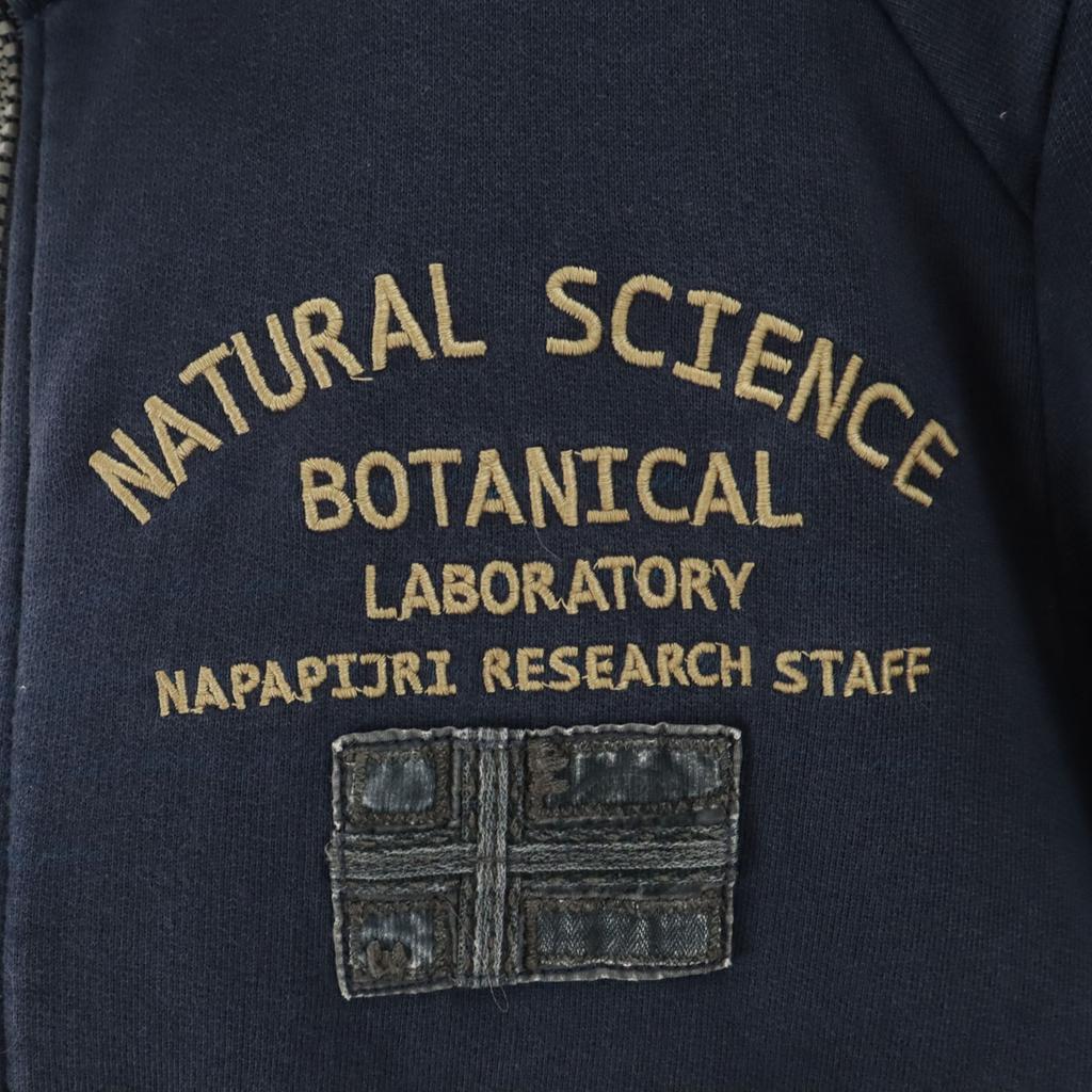 NAPAPIJRI Zip jacket L Navy system sweat Men's Used