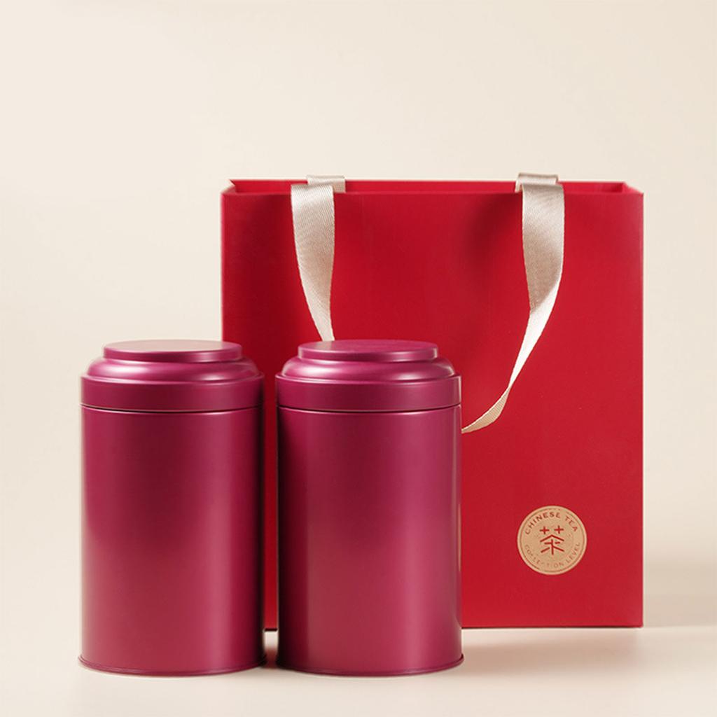 Tea Canister Storage Container Box Tinplate Bottle for Loose Leaf Tea Coffee Bean Storing Short Tins Housewife Gift