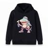Kids Unisex Shark Graffiti Artist Print Pullover Hoodie, Boys Girls Casual Soft Long Sleeve Hooded Sweatshirt For Daily Street Wear