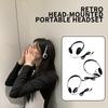 Y2K Personality Retro Headphones Millennium Style Over Ear Wired Headset Vintage Metal Band Photo Props Fashion Noise Isolation