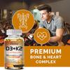 Vitamin D3 5000 IE + K2 MK-7 Kapseln mit Bio-Kokosöl, Vegan, GVO-frei, Glutenfrei, 120 Kapseln