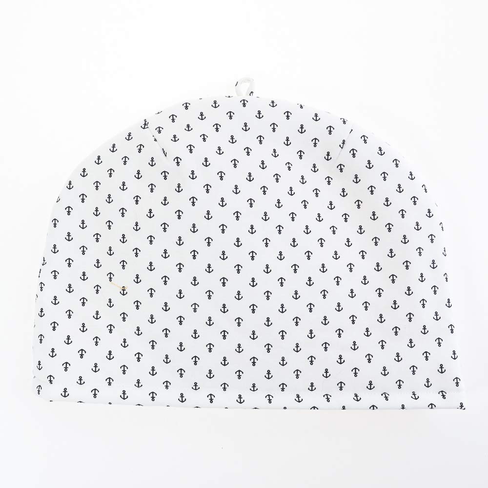 Stylish Tea Cozy Teapot Cover, Anchor and Marine Design, Crafted by Sachiko Kawashima and Akiko Kawashima, Made in Japan, 100% Cotton