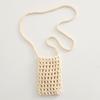New Hollow Knitting Phone Bag For Women Colorful Hand Woven Shoulder Crossbody Bag Simple Travel Beach Handbag Small Purse Pouch