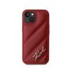 Karl Lagerfeld Diagonal Quilted Script - Etui Iphone 15 / 14 / 13 (Czerwony)