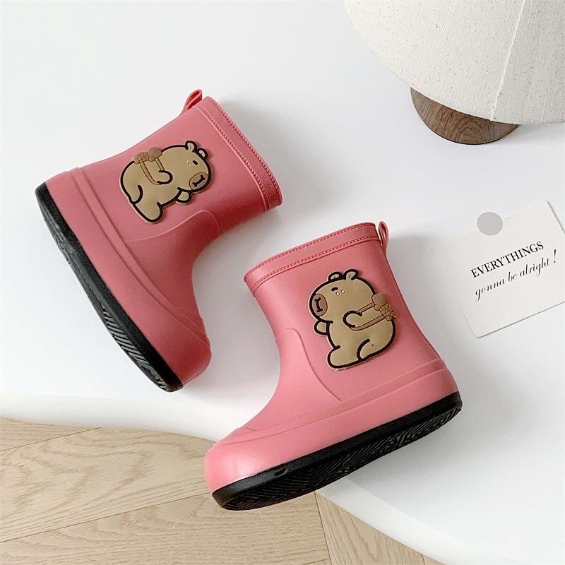 Rain shoes new water boots children's non-slip rain boots women's waterproof velvet water shoes short non-slip water boots women