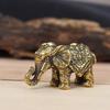 Brass Fortune Elephant Miniature Figurine Display Mold Ornament Home Decor Gift