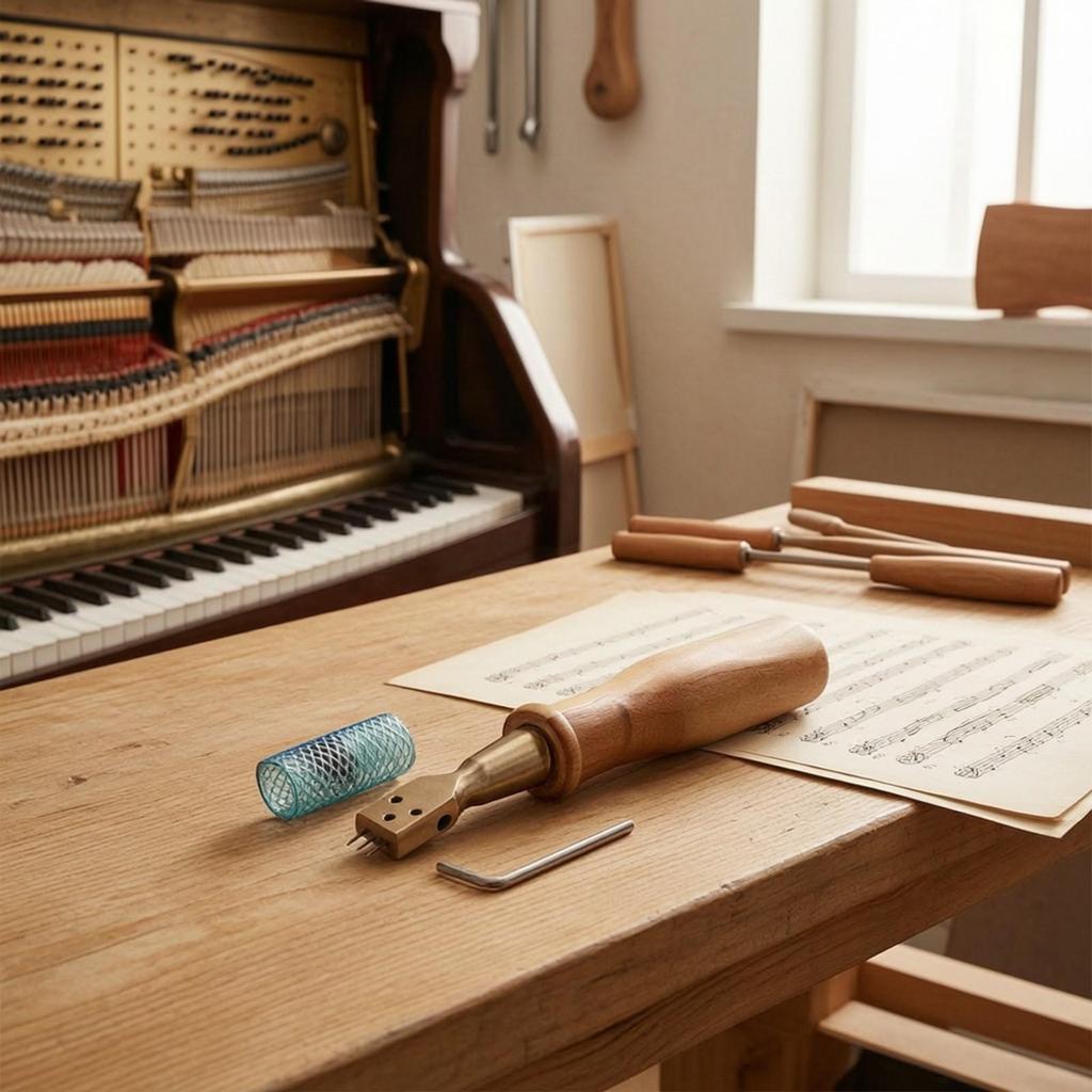 Piano Tool Wear-Resistant Tuning with Wooden Handle Compact