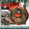 2pcs 30" Transparent PVC Christmas Wreath Storage Bags Waterproof Holiday Decor Organizer for Artificial Wreaths Halloween