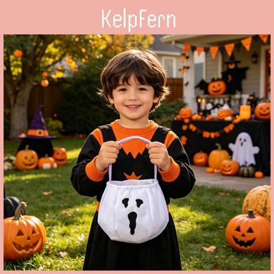 Halloween Ghost And Spider Web Kids Candy Bag For Trick Or Treat