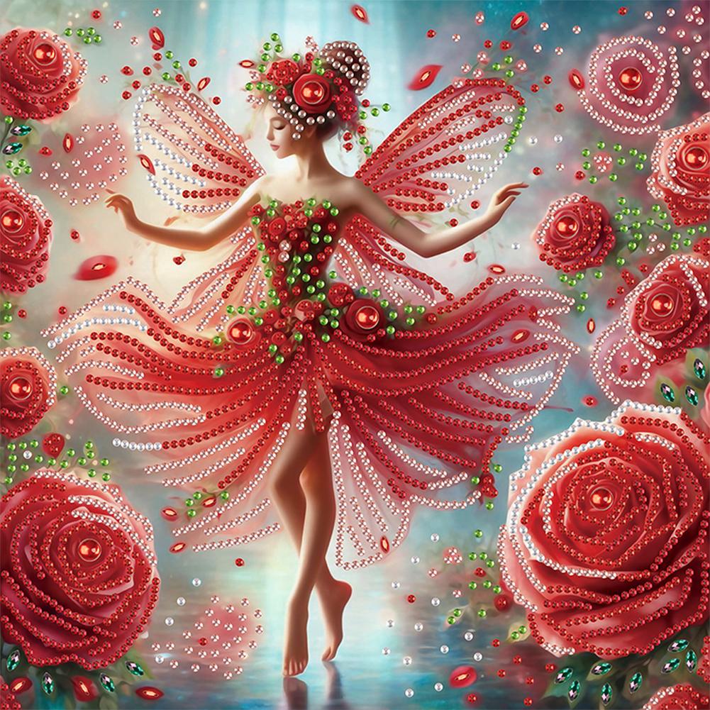 5D DIY Partial Special Shaped Drill Diamond Painting Kit Arts Ornament Beauty Girl Home Decoration Xmas Birthday Gifts 30x30cm