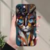 Creative Cat Pattern Mobile Phone Case Suitable for iPhone 17 16 15 14 13 12 11 Pro/ Max /Plus Anti-fall and Shockproof