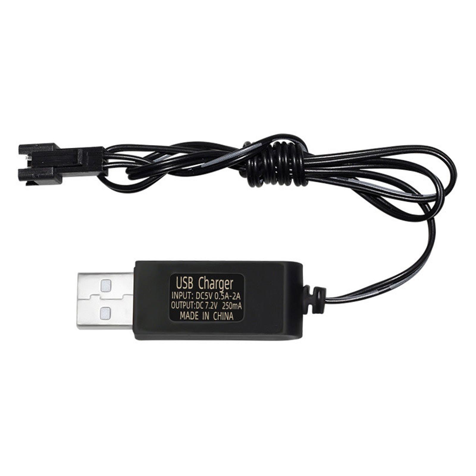

3.6V 4.8V 6V 7.2V LiPo Battery USB Charger Cable for Remote Control Car Truck SM-2P/JST/KET Plug Charging Cable J