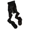 Men's Large Anti-Snag Pantyhose: Sexy Black Open Crotch Steel Stockings Set