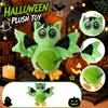 Soft Plush Halloween Owl Toy Stuffed Animal with Large Eyes and Wing Details for Kids and Collectors Indoor Decorative Use
