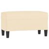 Cream Fabric Bench 70 X 35 X 41 Cm