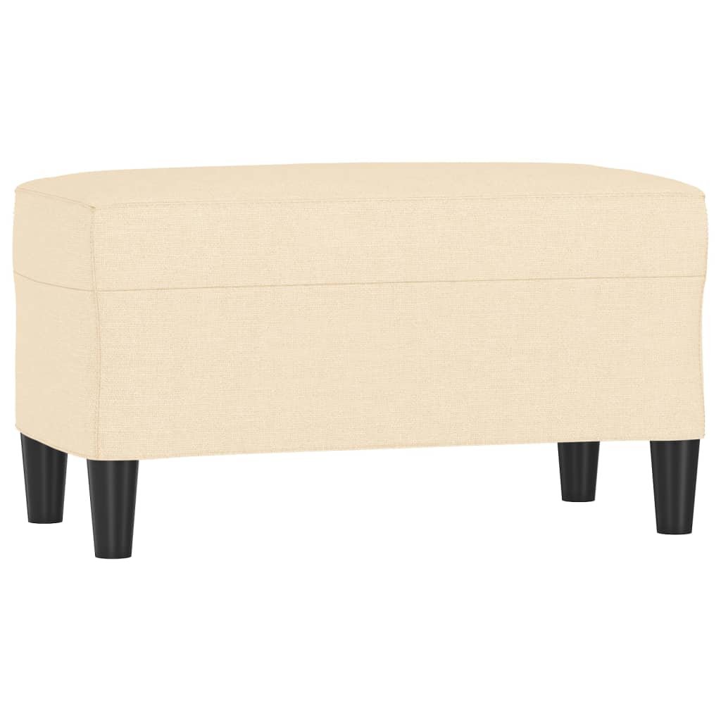 Cream Fabric Bench 70 X 35 X 41 Cm