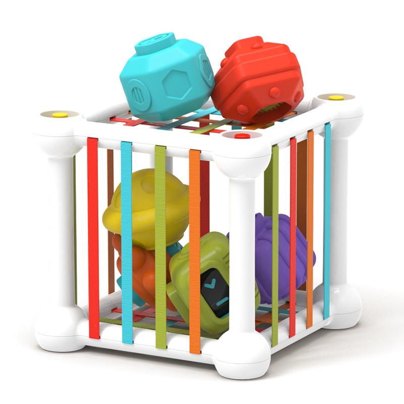 Baby Formensortierspiel Montessori Sensorischer Würfel Sortierspielzeug Motoriktraining Blockspiele Kinder Lernspielzeug Für Kinder