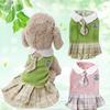 Plaid Woolen Dress for Small and Medium Pets - Comfortable Spring/Autumn Attire for Dogs and Cats