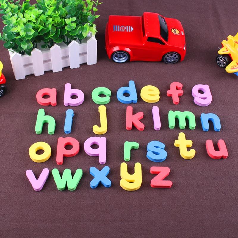 Magnetická písmena Čísla Abeceda ABC 123 Magnety na ledničku Plastová sada výukových hraček pro předškolní děti Matematika s velkými písmeny